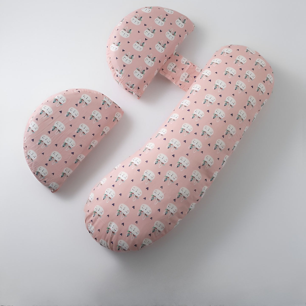 Proactive, Perna Gravide si Alaptare, Utilizare Multifunctionala Forma H si U, Latime Ajustabila si Reglabila, Husa Detasabila, Material Textil cu Umplutura Poliester, Roz Deschis