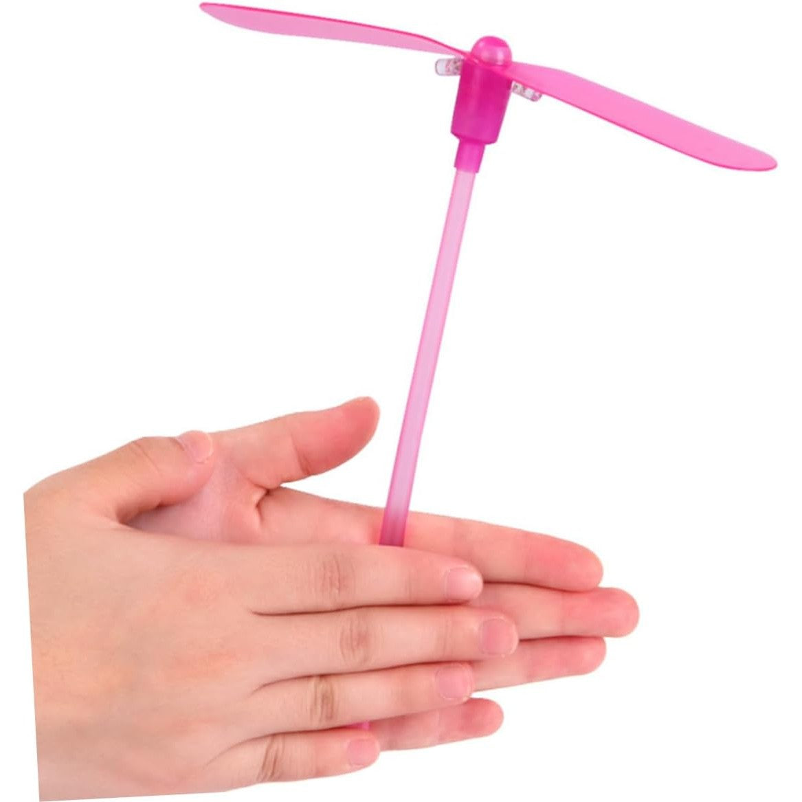 Set 4 Jucarii Libelula Zburatoare cu Lumini, Elice Aruncatoare Manuala Interactiva, Plastic Durabil, Multicolor