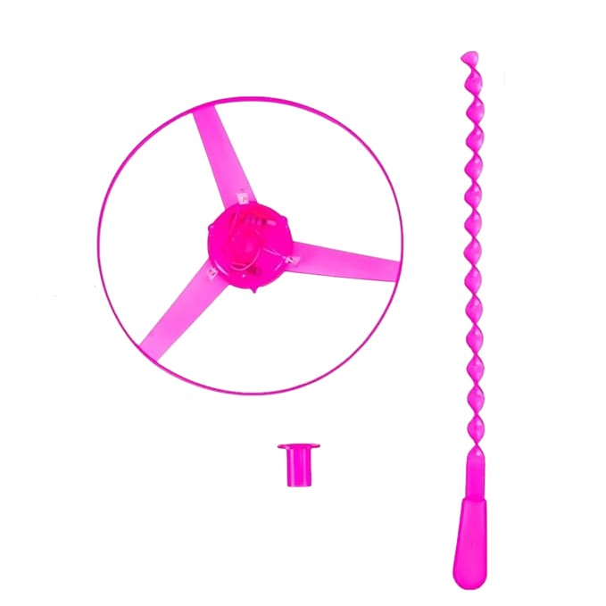 Jucarie Disc Zburator cu Lumini LED, Aruncator Manual pentru Copii, Activitati in Aer Liber, Plastic Durabil, Roz