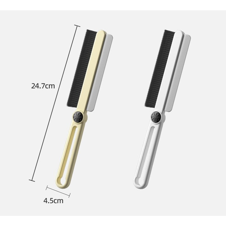 Perie Curatare Multifunctionala si Stergator, Cap Flexibil cu Rotire 25 Grade pentru Spatii Greu Accesibile, Rosturi si Pervaz, ABS si TPR, 24.7 x 4.5 cm, Alb Laptos