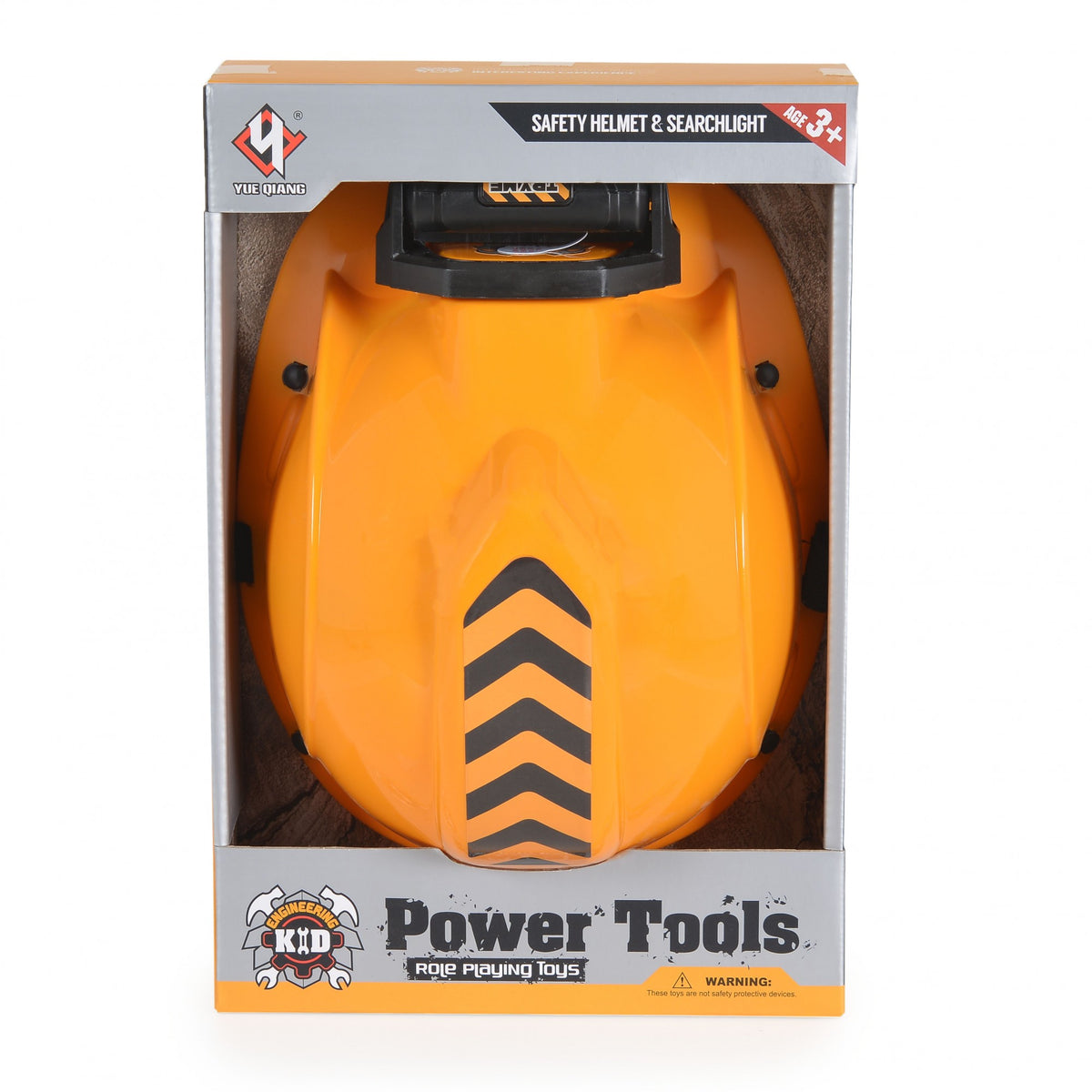 Cască de Protecție pentru Copii cu Lanternă Detașabilă, Jucărie Interactivă pentru Joc de Rol, Plastic, Portocaliu, 29.5 x 19.5 x 6.5 cm
