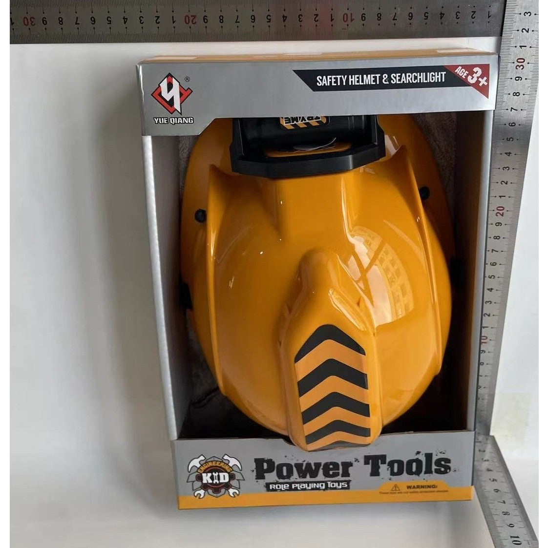 Cască de Protecție pentru Copii cu Lanternă Detașabilă, Jucărie Interactivă pentru Joc de Rol, Plastic, Portocaliu, 29.5 x 19.5 x 6.5 cm