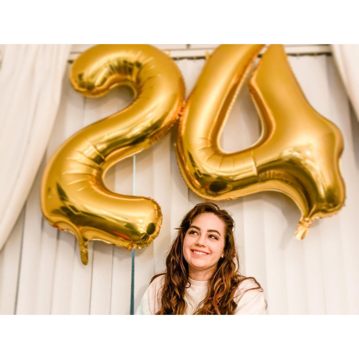 Balon Aniversar Cifra 4 din Folie Metalizata, Figurina pentru Petrecere, Umflare Aer sau Heliu, Include Pai, Auriu, 40 cm