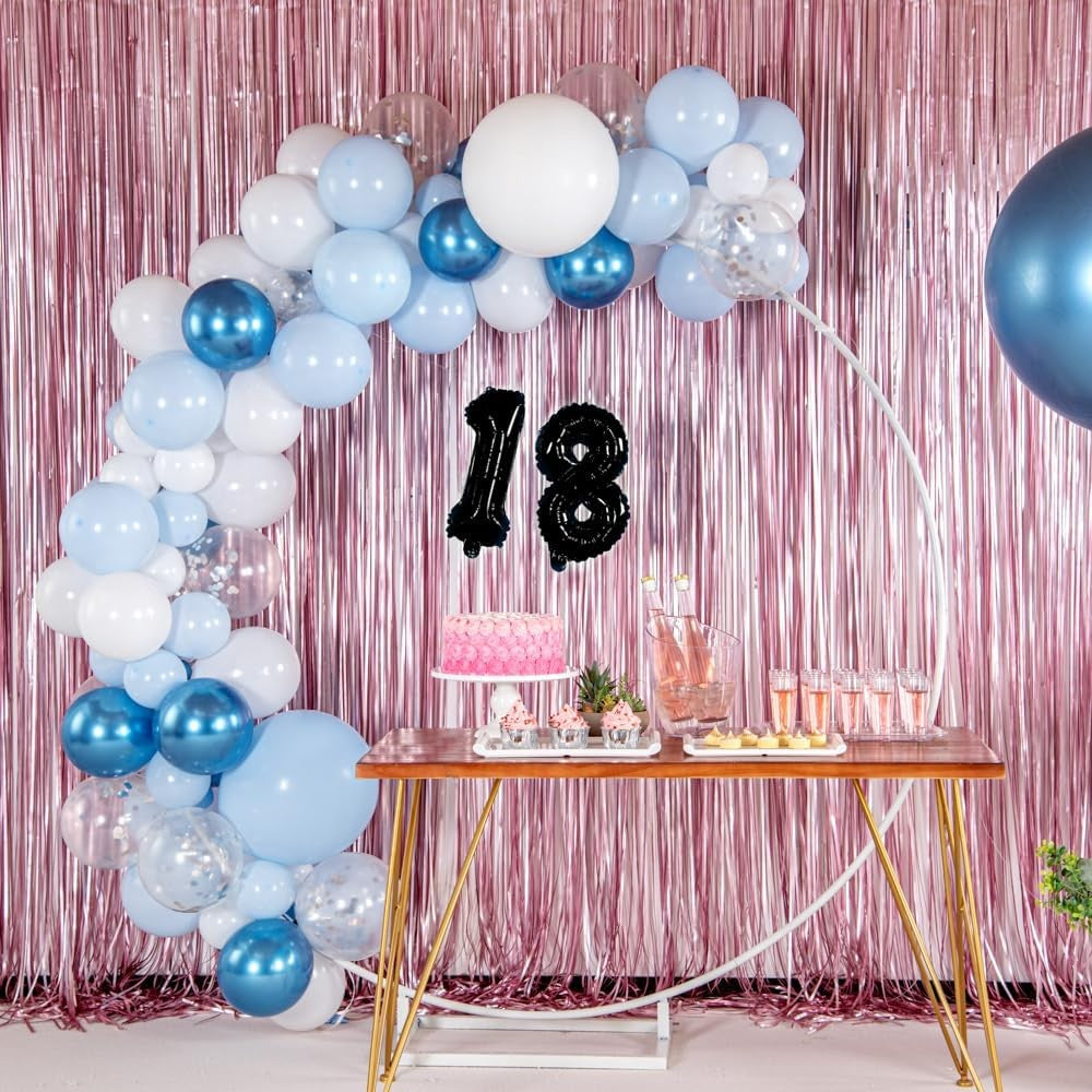 Balon Aniversar Cifra 8, Figurina din Folie Metalizata, Umflare Aer sau Heliu, Inclus Pai Umflare, 80 cm, Negru