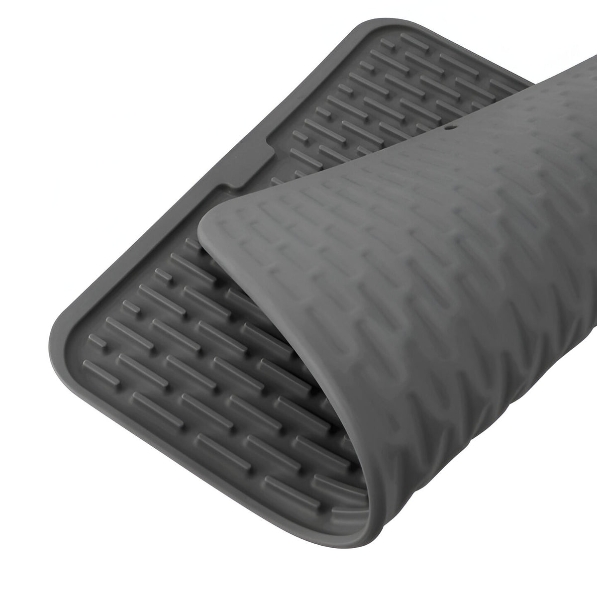 Covoras Scurgere Vase din Silicon, Suport Termorezistent pentru Blat, Material Flexibil si Izolator, 43x32.5 cm, Negru