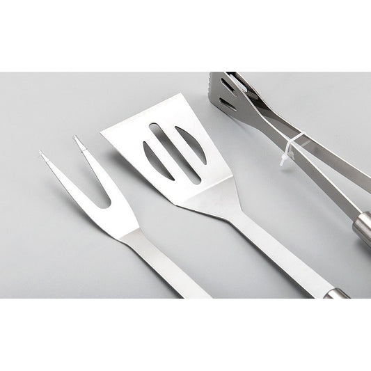 Set Ustensile Pentru Gratar Cu Manere Ergonomice, Accesorii BBQ Din Otel Inoxidabil, Geanta Depozitare Oxford, Argintiu, 5 Piese