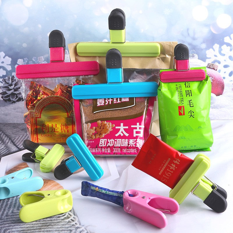 Clește Multifuncțional pentru Sigilarea Pungilor, Clip Etanș pentru Snack-uri și Alimente, Design Ergonomic, Plastic Rezistent, 15x7.5 cm, Albastru