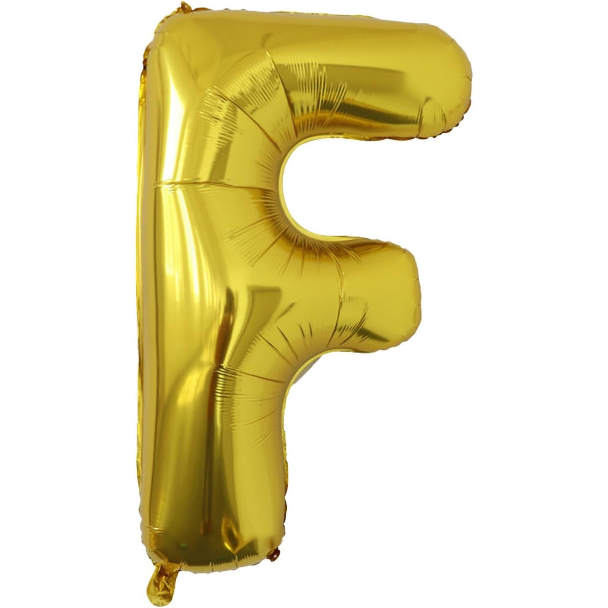 Balon Folie Metalizata Litera F, Decoratiune Petrecere Aniversara, Compatibil Heliu sau Aer, Include Pai Umflare, Aluminiu, 80 cm, Auriu