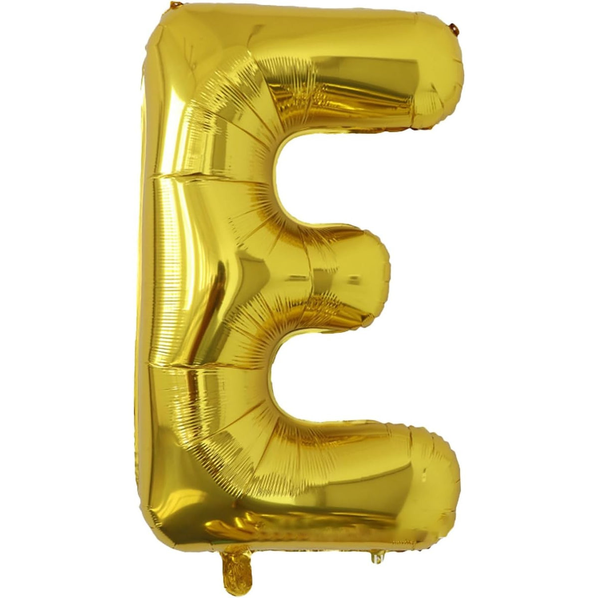 Balon Folie Metalizata Litera E, Umflare Heliu sau Aer, Material Rezistent, Accesorii Incluse, Auriu, 80 cm