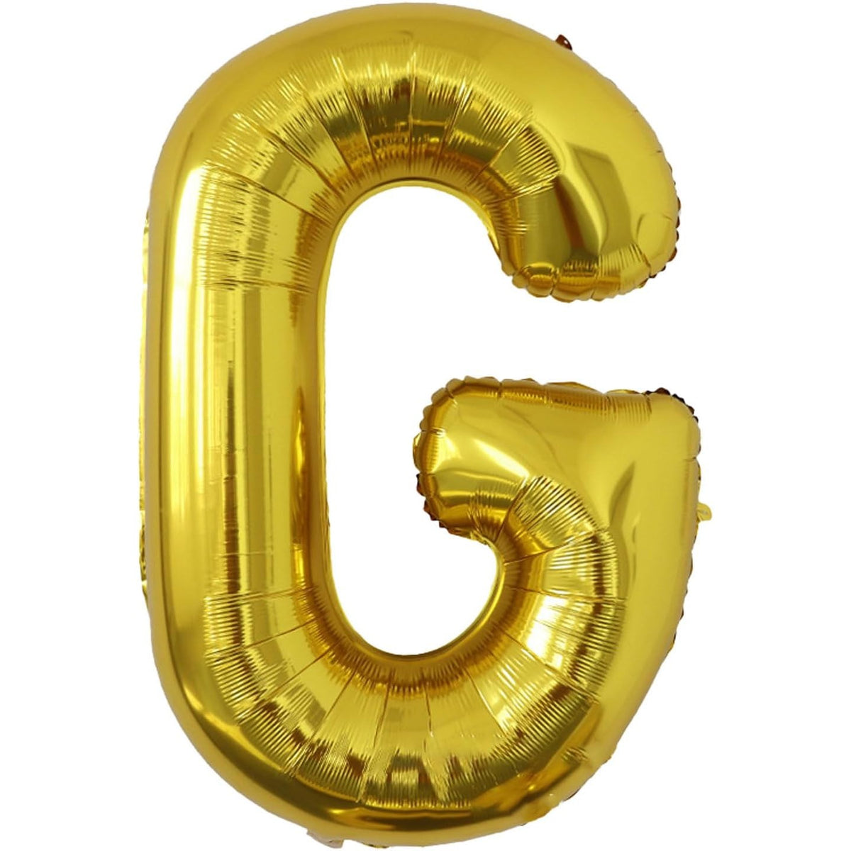 Balon Folie Metalizata Litera G, Model Mare Aniversar, Umflare Aer sau Heliu, Folie Aluminiu, Inclus Pai de Umflare, 80 cm, Auriu