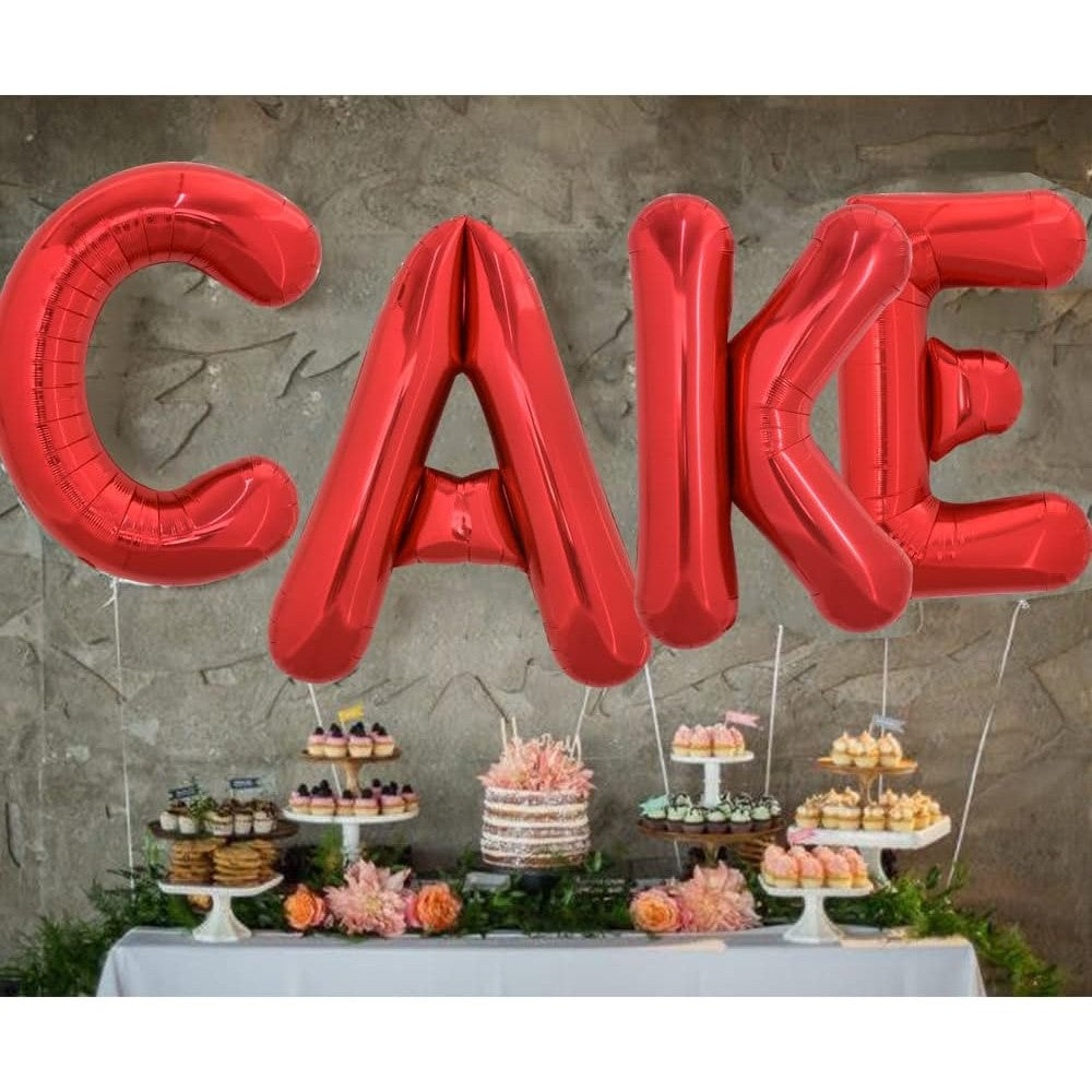 Balon Folie Metalizata Litera A, Decoratiuni Petrecere Aniversara, Material Aluminiu, Compatibil Aer sau Heliu, Include Pai Umflare, Rosu, 40 cm