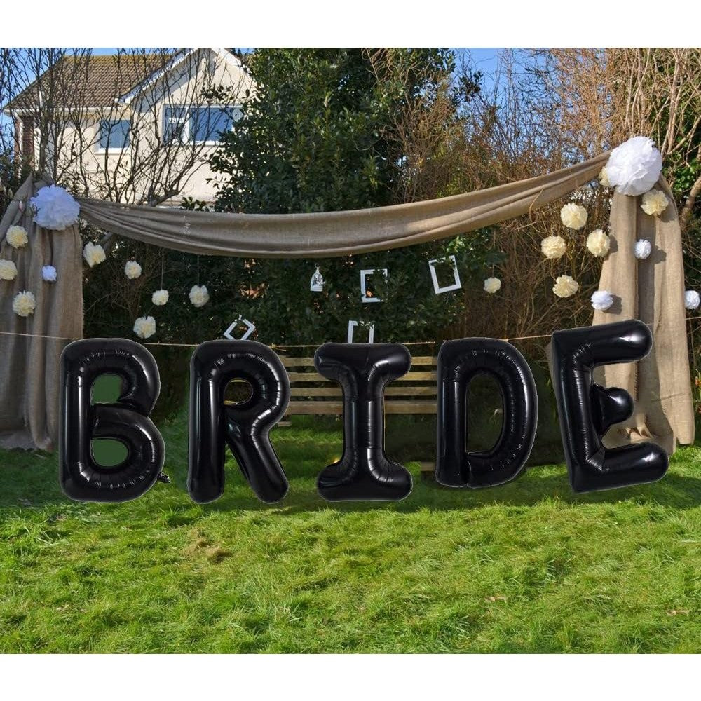 Balon Folie Metalizata Litera B, Decor Petrecere Aniversara, Umflare Aer sau Heliu, Aluminiu, Inclus Pai Umflare, 40 cm, Negru