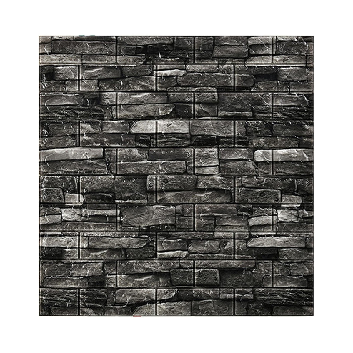 Set 10 Placi Tapet 3D Autoadeziv, Model Caramida, Panouri Perete Impermeabile si Izolante, Spuma Polietilena XPE, 70 x 77 cm, Grosime 3 mm, Suprafata 5.3 mp, Gri Inchis