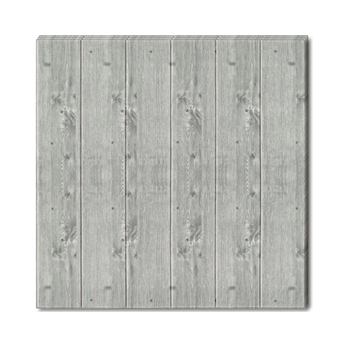 Tapet 3D Autoadeziv Tip Placi De Lemn, Panouri Decorative Din Rasina, Izolatie Fonica Si Termica, Set 10 Bucati, 70 x 70 cm, Grosime 3 mm, Suprafata 4.9 mp, Gri Inchis