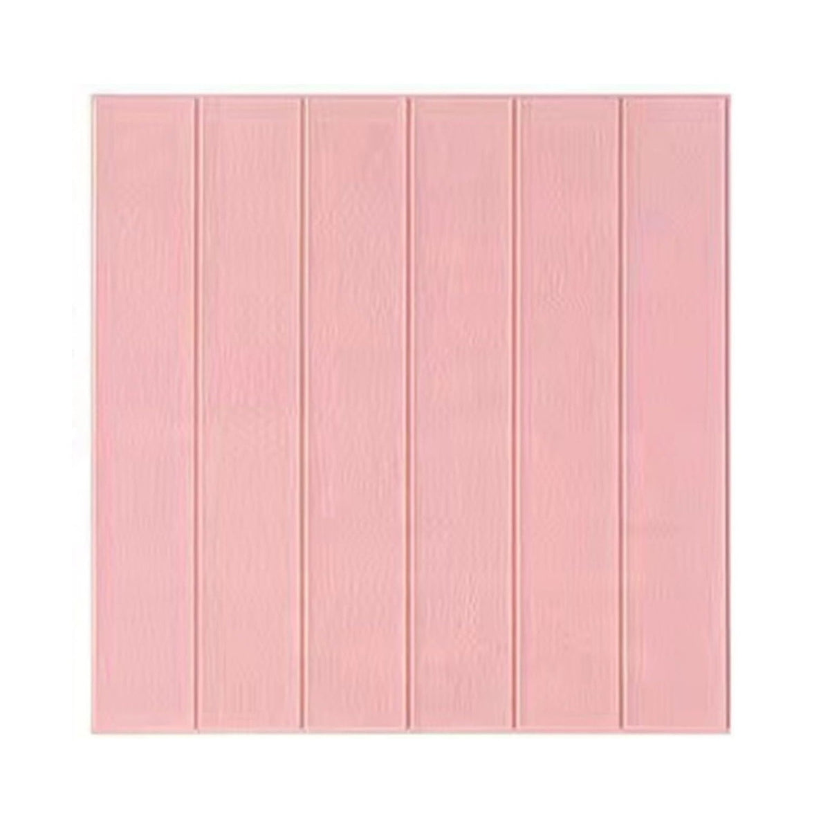 Tapet 3D Autoadeziv, Set 10 Placi Decorativ Perete, Aspect Lemn, Izolatie Fonica si Termica, Rasina Ecologica, 70 x 70 cm, Grosime 3 mm, Suprafata 4.9 mp, Roz Pudrat