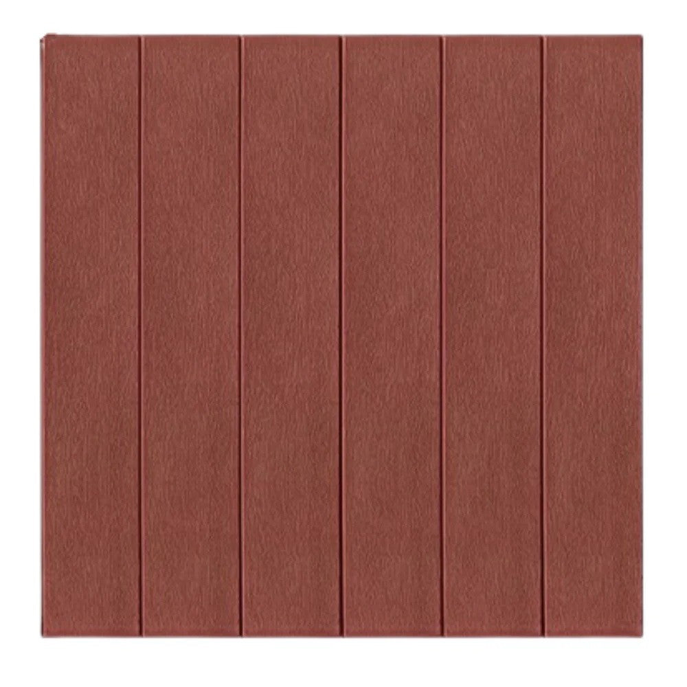 Tapet 3D Autoadeziv, Panouri Decorative Perete Tip Lemn, Izolant Fonic si Termic, Material Rasina Ecologica, 70 x 70 cm, Grosime 3 mm, Set 10 Bucati, Acoperire 4.9 mp, Caramiziu