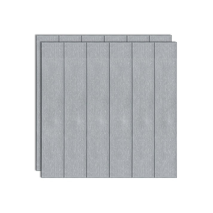 Tapet 3D Autoadeziv, Panouri Perete Tip Placi de Lemn, Izolatie Fonica si Termica, Rasina Ecologica, Set 10 Bucati, 70 x 70 cm, Grosime 3 mm, Acoperire 4.9 mp, Gri