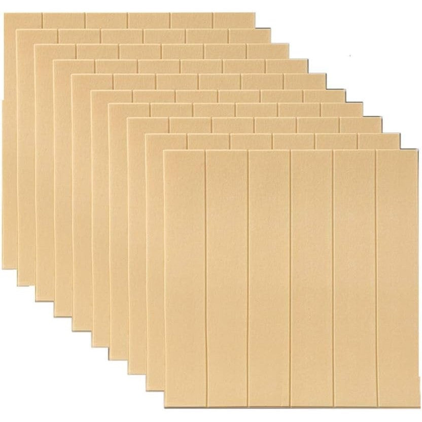 Tapet 3D Autoadeziv Tip Placi de Lemn, Panouri Decorative din Rasina Ecologica, Izolatie Fonica si Termica, Rezistent la Apa, 70 x 70 cm, Grosime 3 mm, Set 10 Bucati, 4.9 mp, Crem Deschis
