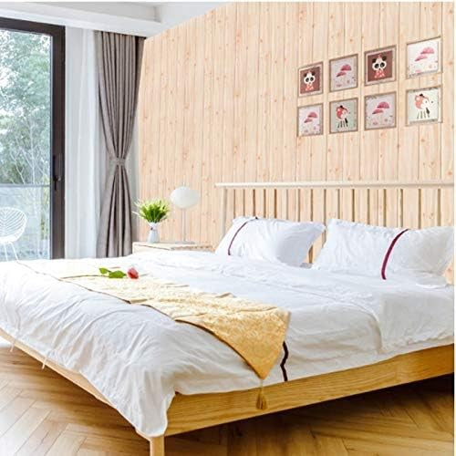 Tapet 3D Autoadeziv Tip Placi de Lemn, Panouri Decorative din Rasina Ecologica, Izolatie Fonica si Termica, Rezistent la Apa, 70 x 70 cm, Grosime 3 mm, Set 10 Bucati, 4.9 mp, Crem Deschis