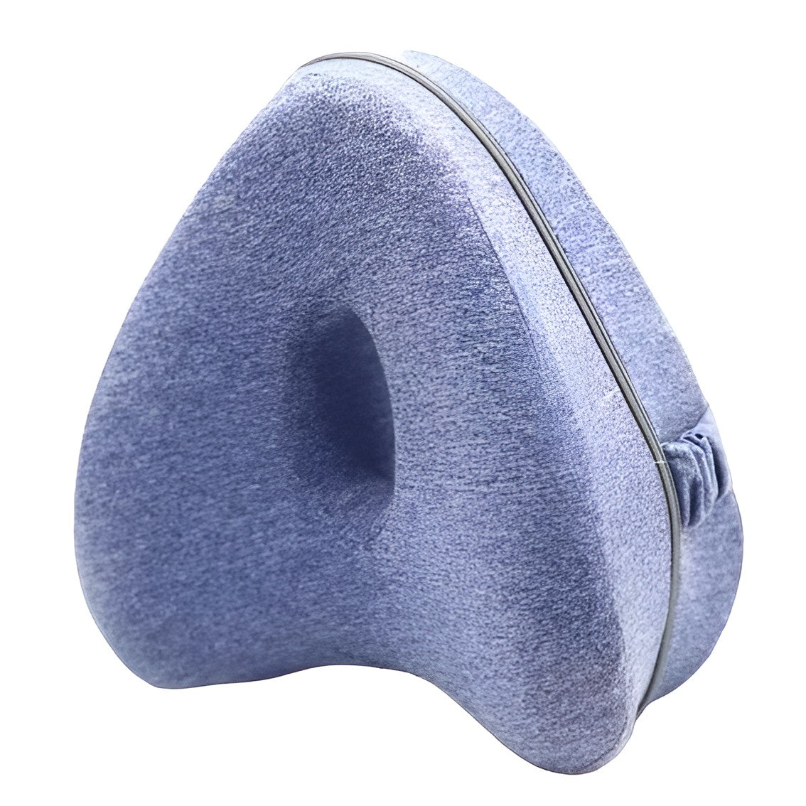 Pernă Ortopedică pentru Picioare și Genunchi, Design Ergonomic în Formă de Inimă cu Curea Anti-cădere, Spumă cu Memorie Termo-elastică, 25x23x13 cm, Albastru