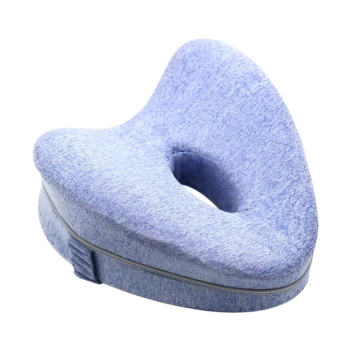 Pernă Ortopedică pentru Picioare și Genunchi, Design Ergonomic în Formă de Inimă cu Curea Anti-cădere, Spumă cu Memorie Termo-elastică, 25x23x13 cm, Albastru