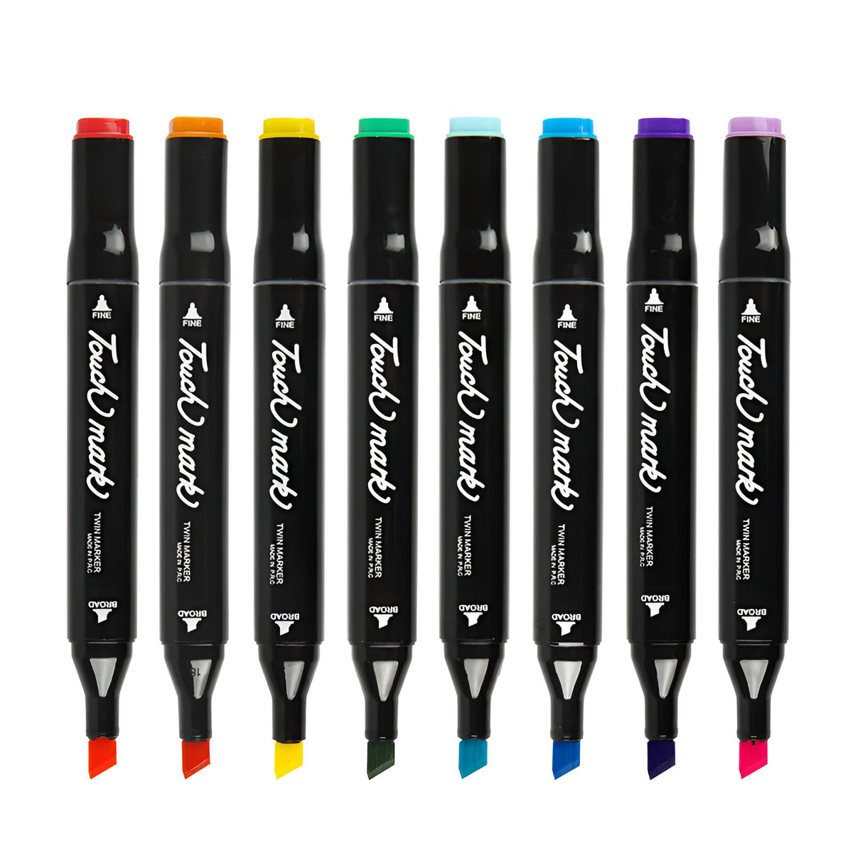 Twin Touch Set Markere cu Alcool pentru Desen, Carioci Profesionale cu Doua Capete, Geanta de Depozitare din Plastic cu Maner, Multicolor, 60 Bucati