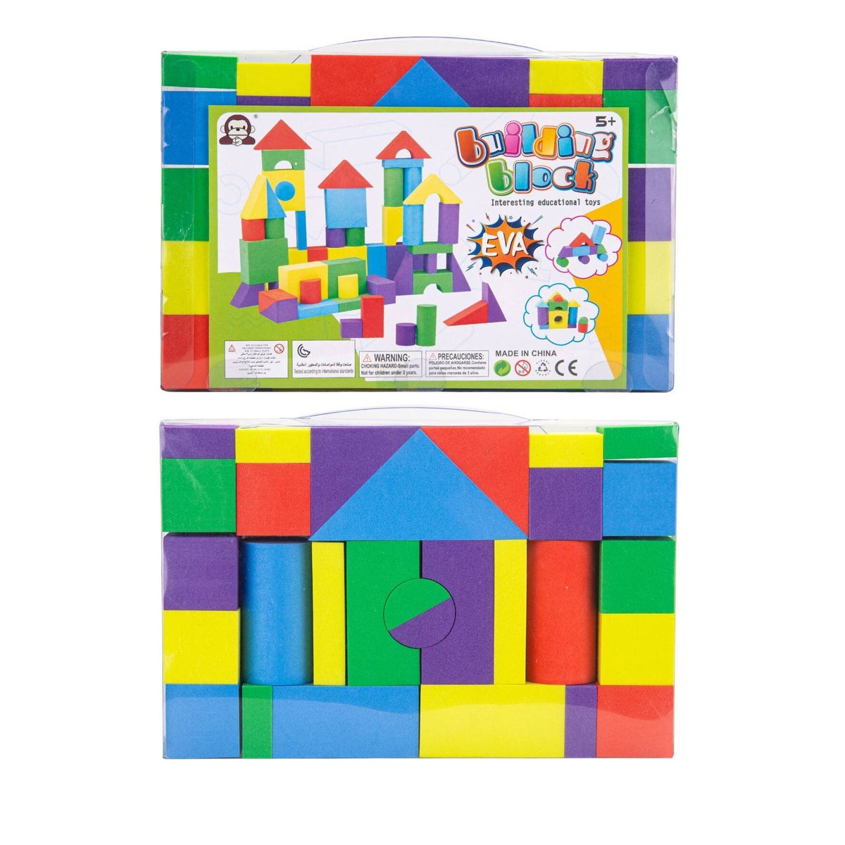 Set Blocuri de Constructie din Spuma EVA, Cuburi Moi Interactive pentru Copii, Lavabile si Educative, 29 Piese, Multicolor, 24.5x16x3.7 cm
