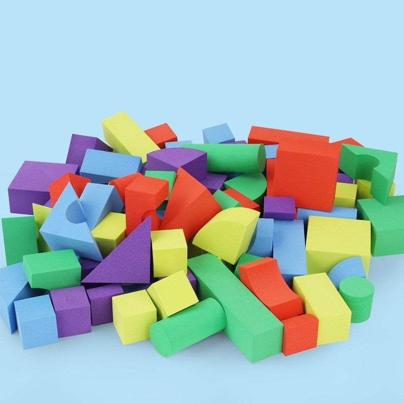 Set Blocuri de Constructie din Spuma EVA, Cuburi Moi Interactive pentru Copii, Lavabile si Educative, 29 Piese, Multicolor, 24.5x16x3.7 cm