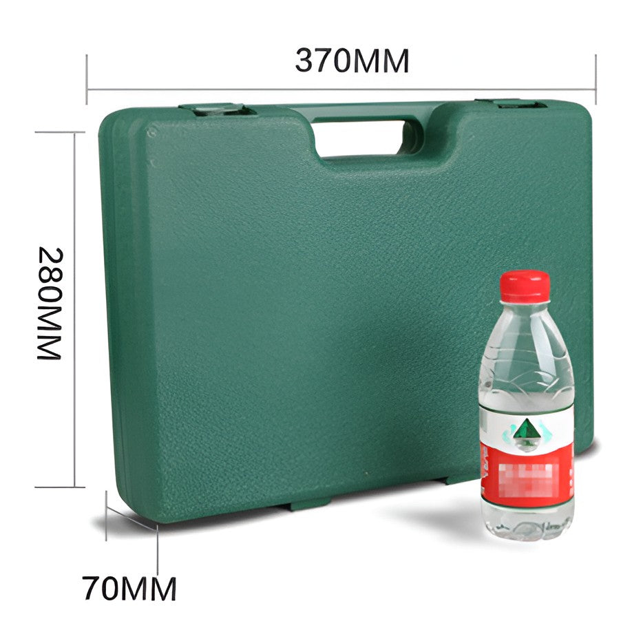 Set Unelte Gradinarit Pentru Plantare Si Ingrijire Plante, Accesorii Gradina Cu Maner Ergonomic, Otel Si Plastic, 12 Piese Cu Cutie Depozitare, 37x28 cm, Verde