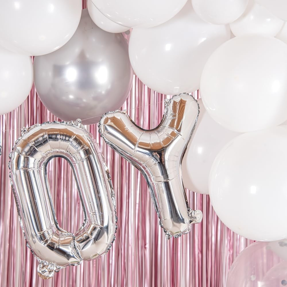 Balon Folie Metalizata Litera Y, Model Gigant Petreceri si Aniversari, Compatibil Heliu sau Aer, Include Pai de Umflare, Folie Aluminiu, 80 cm, Argintiu