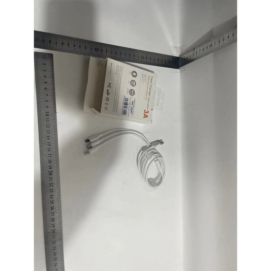 Cablu USB 3in1 SX-21, Incarcare Rapida 3A si Transfer Date, Conectori Micro USB, USB-C si Lightning, Material TPE, 1.2m, Alb