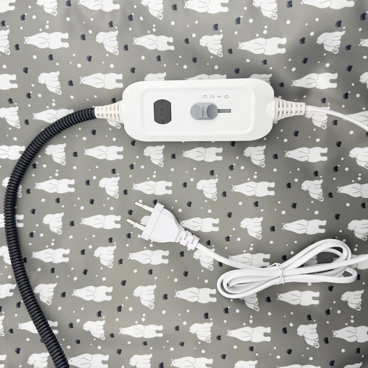 Patura Electrica pentru Animale de Companie, Perna Incalzita pentru Caini si Pisici, 3 Trepte de Temperatura, Protectie PVC, Suprafata Anti-Alunecare, 28 W, 45 x 45 cm, Gri
