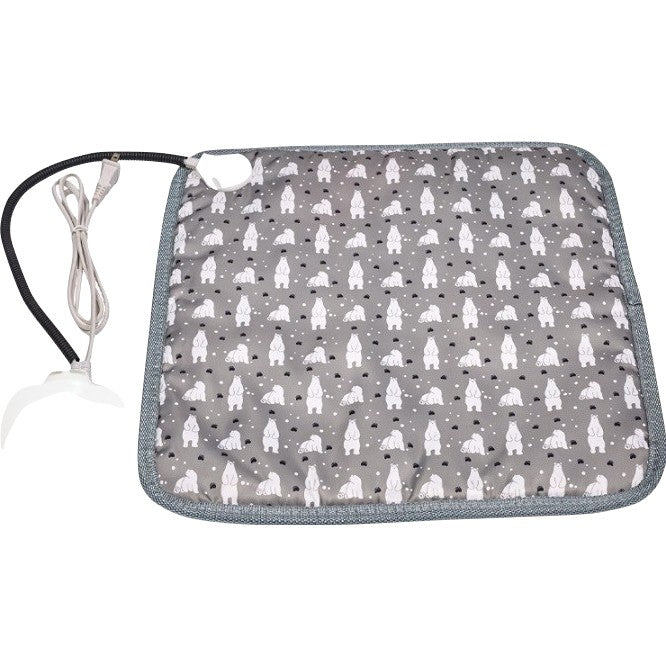 Patura Electrica pentru Animale de Companie, Perna Incalzita pentru Caini si Pisici, 3 Trepte de Temperatura, Protectie PVC, Suprafata Anti-Alunecare, 28 W, 45 x 45 cm, Gri
