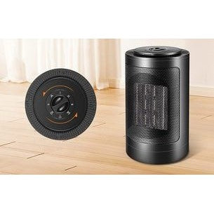 Aeroterma Ceramica PTC-1500K1, Radiator Electric 1500W, Termostat Reglabil, 3 Trepte de Putere, Protectie Supraincalzire, Acoperire 20 m2, Compact 24x15 cm, Negru