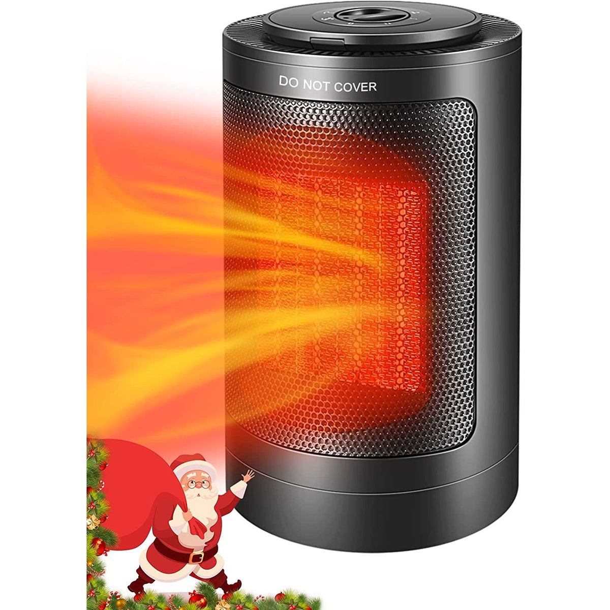 Aeroterma Ceramica PTC-1500K1, Radiator Electric 1500W, Termostat Reglabil, 3 Trepte de Putere, Protectie Supraincalzire, Acoperire 20 m2, Compact 24x15 cm, Negru