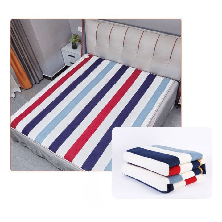 Patura Electrica Dubla, Putere 180 W, 3 Trepte de Temperatura, Control Unic, Material Flanel Moale, Alimentare AC 230V, 200 x 180 cm, Multicolor