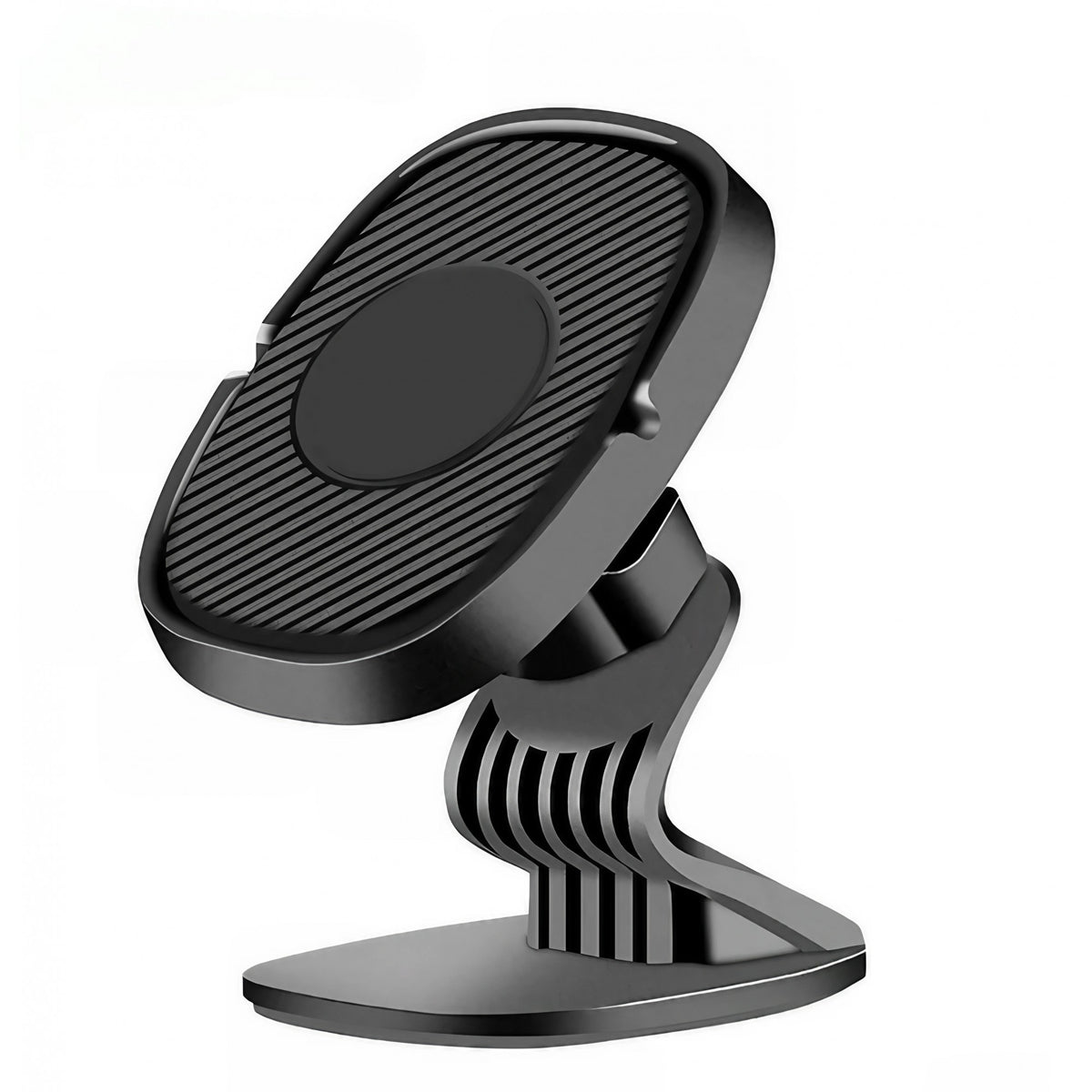 Suport Auto Magnetic JS-668, Holder Universal cu 6 Magneti Neodymium, Rotatie 360 Grade, Prindere Grila Ventilatie si Adeziv, Compatibil Telefoane 4-7 Inch, ABS si Silicon, Negru