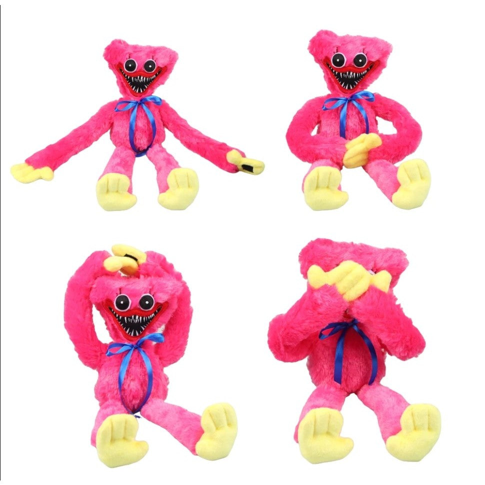 Jucărie De Plus Huggy Wuggy, Membre Flexibile Și Palme Cu Scai, Material Moale, 40 cm, Roz