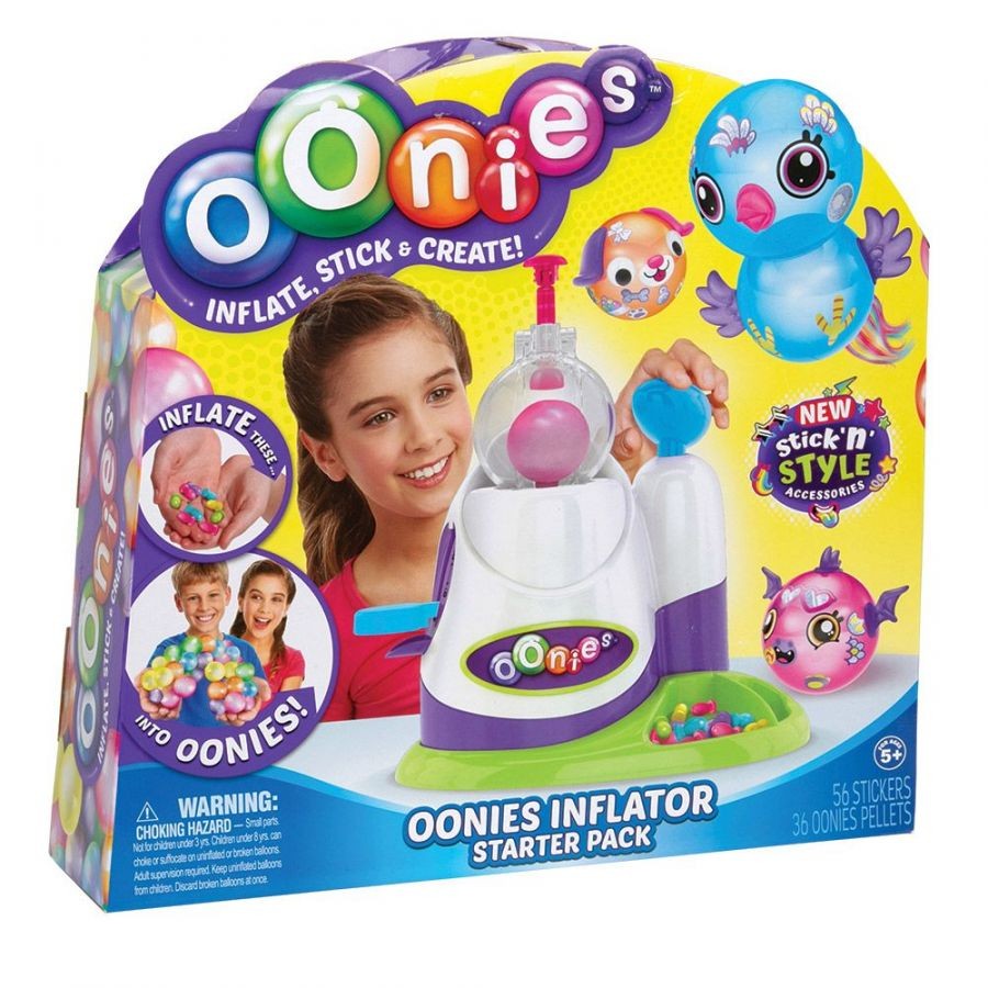 Set Creativ Bobo Sticky Oonies pentru Umflat Baloane, Kit Masina de Umflat cu 36 Baloane si 42 Accesorii, Plastic, Multicolor