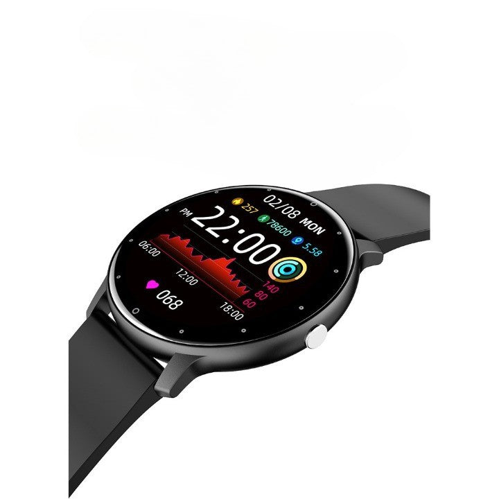 Ceas Smartwatch si Bratara Fitness Fippy ZL02D, Monitorizare Ritm Cardiac si Oxigen, Notificari Apeluri, Waterproof IP67, Bluetooth 5.0, Compatibil Android si iOS, Carcasa Aluminiu, Curea Silicon, Negru