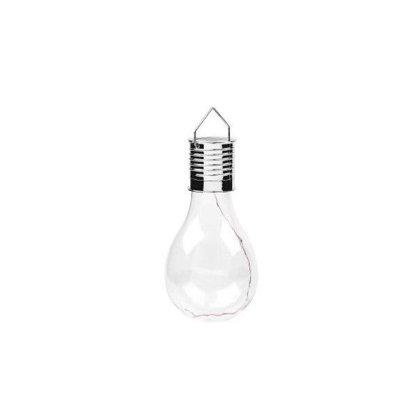 Ultron Lampa Solara LED Decorativa Tip Bulb, Corp Iluminat Suspendat de Exterior, Protectie IP65, Sticla Transparenta, Lumina Rece, 1 Bucata