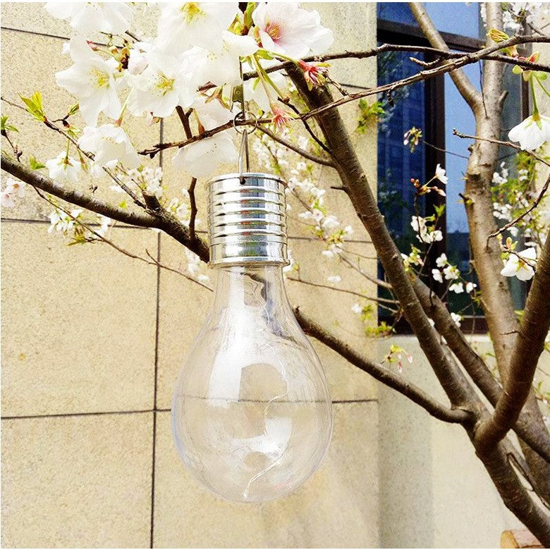 Ultron Lampa Solara LED Decorativa Tip Bulb, Corp Iluminat Suspendat de Exterior, Protectie IP65, Sticla Transparenta, Lumina Rece, 1 Bucata