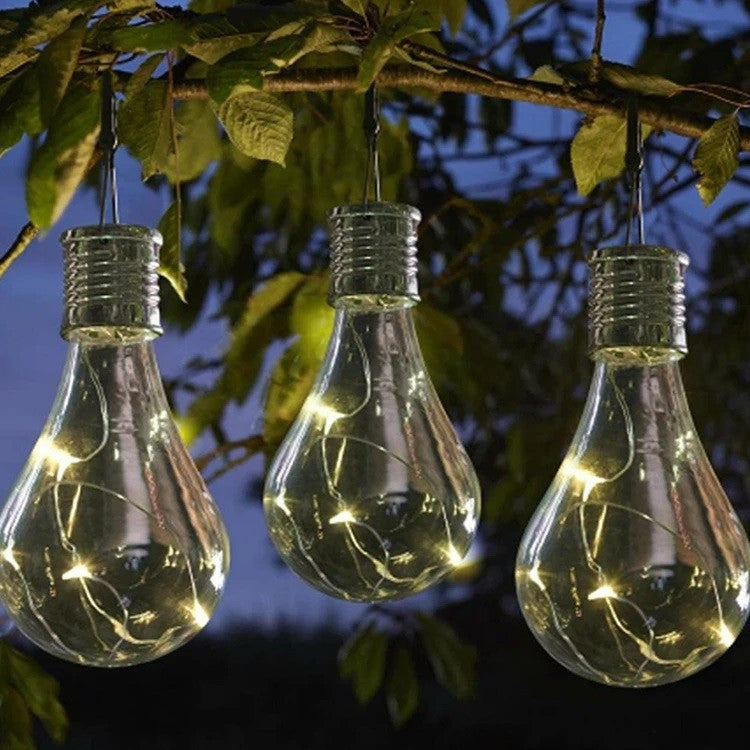 Lampa Solara LED Decorativa Ultron, Tip Bulb Suspendat, Rezistenta la Apa IP65, Iluminat Exterior, Lumina Calda, Transparenta