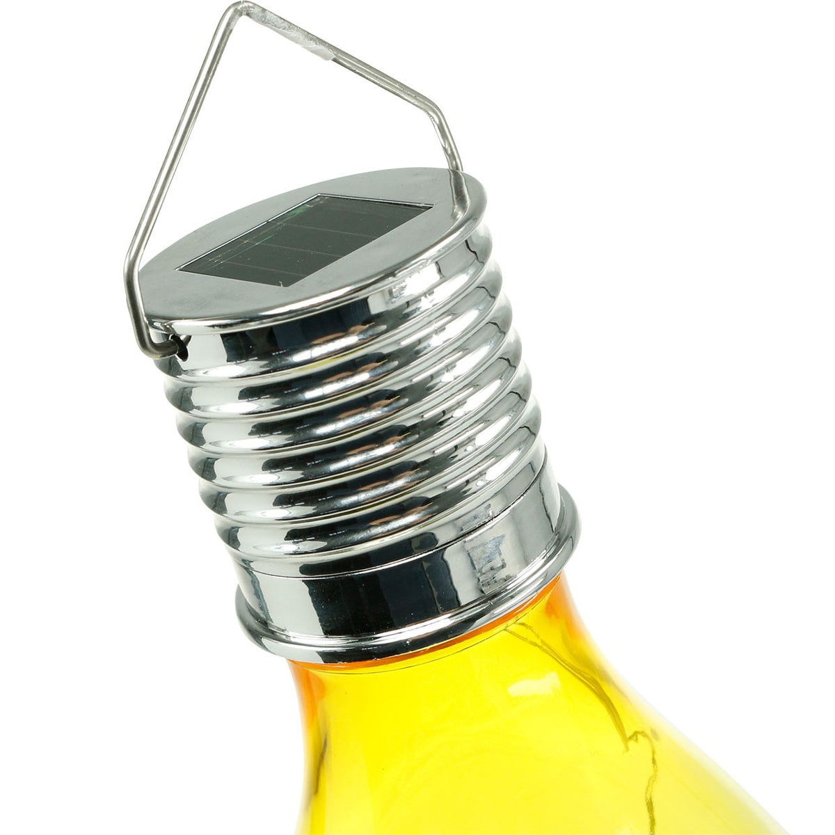 Lampa Solara LED Decorativa Ultron, Model Bulb Suspendat pentru Exterior, Protectie IP65, Galben