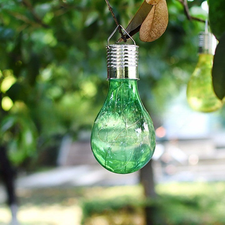 Lampa Solara Decorativa Ultron, Pendul Tip Bulb Pentru Exterior, Protectie IP65, Iluminat Gradina, Rezistenta la Intemperii, Verde