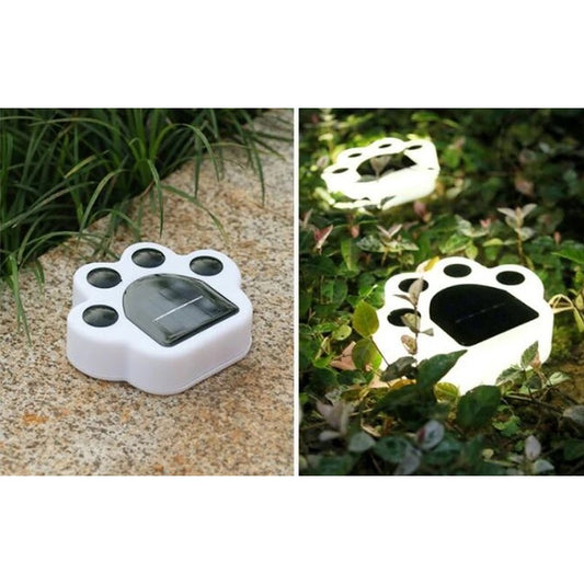 Set 4 Lampi Solare Led Pentru Gradina, Model Laba De Urs, Protectie IP65, Lumina Alb Rece, Autonomie 12 Ore, Material ABS, Negru/Alb, 14 x 13 x 3 cm