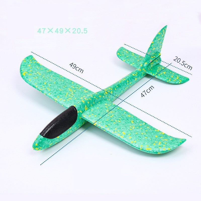 Avion Planor Pentru Jocuri Interactive, Zbor Stabil Si Rezistent, Polistiren, 47 cm, Verde