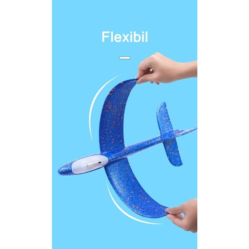 Avion Planor, Zbor Stabil Si Rezistent, Polistiren, 47 cm, Rosu