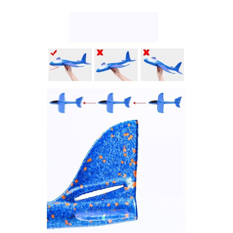 Avion Planor, Zbor Stabil Si Rezistent, Polistiren, 47 cm, Rosu