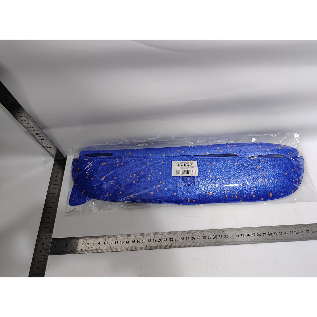 Avion Planor Cu Lumini, Design Flexibil Rezistent, Polistiren, 47 cm, Albastru